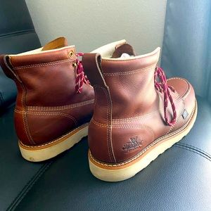 Mean Thorogood  6” Steel Toe Wedge Sole Boots.
